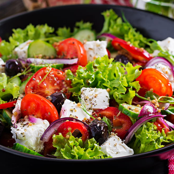 Meditarranean diet salad bowl