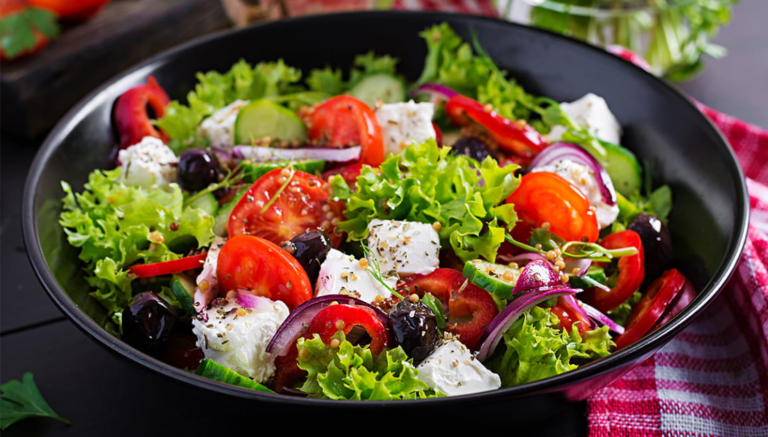 Meditarranean diet salad bowl